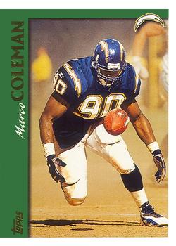Marco Coleman San Diego Chargers 1997 Topps NFL #178